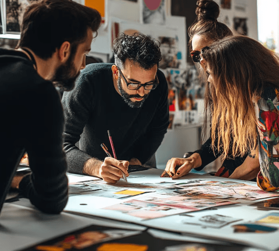 Creative team working